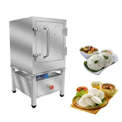 Heavy Duty 10 Tray Stainless Steel Gas Operated Idli Steamer Machine